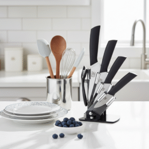 SET DE CUCHILLOS DE CERAMICA Y SILICONA GADNIC