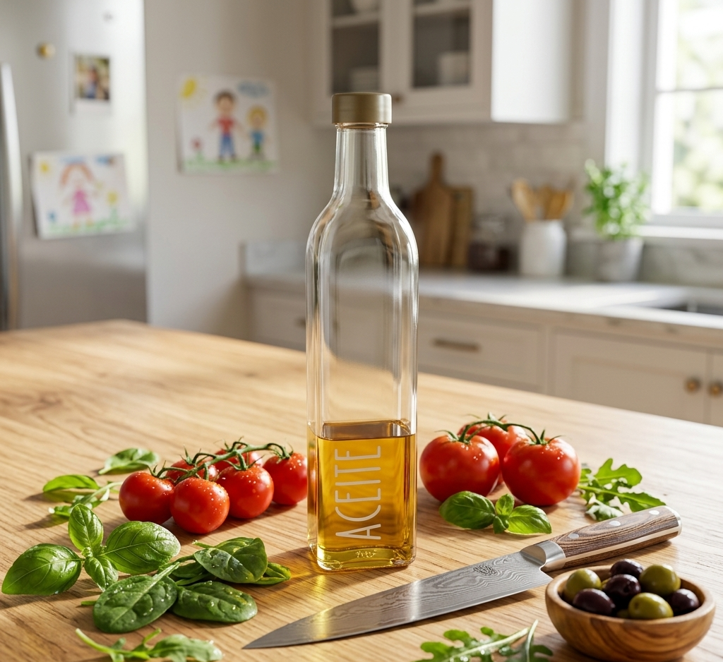 DOSIFICADOR "SLIM BLANCO" TRANSPARENTE (ACEITE)